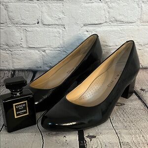 Elegant Black Leather Heels